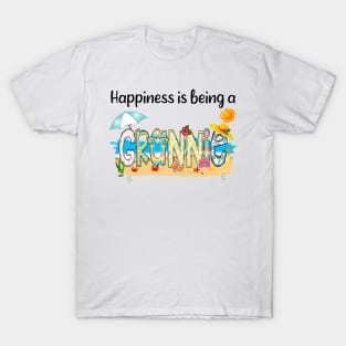 Happiness Is Being A Grannie Summer Beach Happy Mother's Day T-Shirt